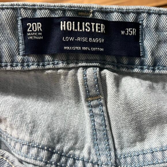 Hollister Low Rise Baggy Light Wash Jeans Size 20 NWT - Picture 4 of 7